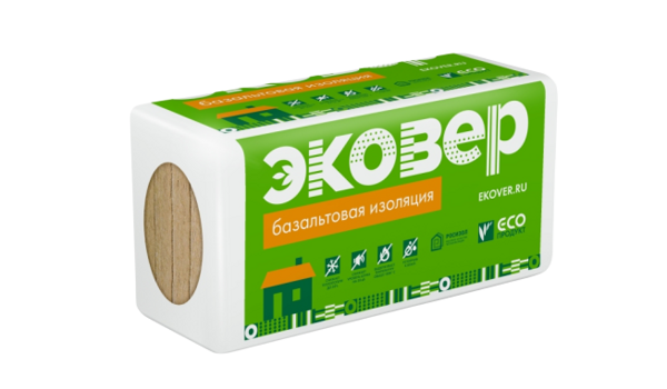 ЭКОВЕР ВЕНТ-ФАСАД 70кг/м3 1000х600х50 (0,24м3/ 4,8м2/ 8плит)