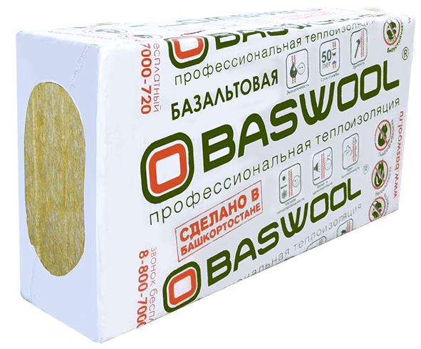 Базальтовый утеплитель BASWOOL Стандарт 50 1200х600х50 (0,216м/4,32м/6плит)